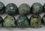 CTU556 15.5 inches 16mm faceted round African turquoise beads