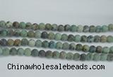CTU565 15.5 inches 10mm round matte african turquoise beads