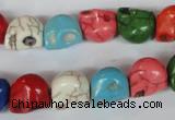 CTU711 15.5 inches 10*12*12mm skull dyed turquoise beads wholesale