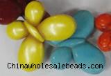 CTU739 15.5 inches 25*35mm butterfly dyed turquoise beads wholesale