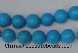 CTU824 15.5 inches 10mm round dyed turquoise beads wholesale