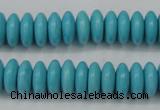 CTU880 15.5 inches 5*8mm rondelle dyed turquoise beads wholesale