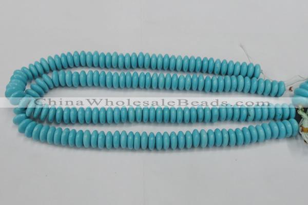 CTU880 15.5 inches 5*8mm rondelle dyed turquoise beads wholesale