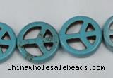 CTU900 15.5 inches 20mm coin dyed turquoise beads wholesale