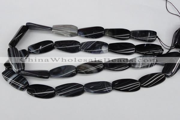 CTW115 15.5 inches 15*30mm twisted rectangle madagascar agate beads