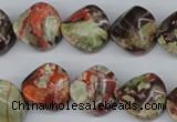 CTW31 15.5 inches 16mm twisted coin rainforest agate beads wholesale