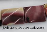 CTW393 15.5 inches 18*25mm twisted rectangle mookaite gemstone beads