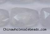 CTW500 15.5 inches 20*30mm faceted & twisted synthetic quartz beads