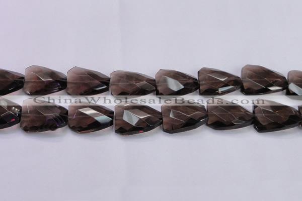 CTW505 15.5 inches 22*30mm faceted & twisted synthetic quartz beads