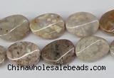 CTW58 15.5 inches 12*16mm twisted oval jasper gemstone beads