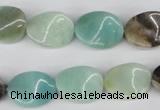 CTW59 15.5 inches 12*16mm twisted oval amazonite gemstone beads