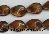 CTW62 15.5 inches 13*18mm twisted oval jasper gemstone beads