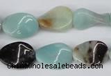 CTW65 15.5 inches 13*18mm twisted oval amazonite gemstone beads