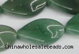 CTW90 15.5 inches 18*30mm twisted oval green aventurine beads