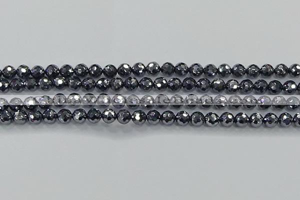 CTZ621 15.5 inches 6mm faceted round terahertz beads wholesale