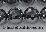 CTZ624 15.5 inches 12mm faceted round terahertz beads wholesale