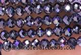 CTZ651 15.5 inches 2mm faceted round tiny terahertz beads