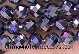 CTZ653 15.5 inches 4mm faceted round tiny terahertz beads