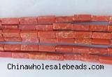 CUBS01 15 inches 4*13mm cuboid synthetic sea sediment jasper beads