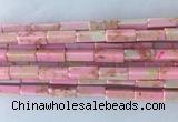 CUBS02 15 inches 4*13mm cuboid synthetic sea sediment jasper beads