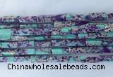CUBS09 15 inches 4*13mm cuboid synthetic sea sediment jasper beads