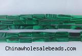 CUBS10 15 inches 4*13mm cuboid synthetic malachite beads wholesale