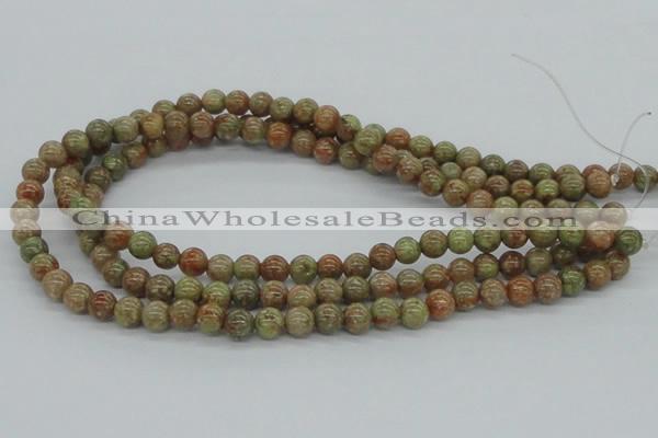 CUG02 15.5 inches 8mm round unakite gemstone beads wholesale