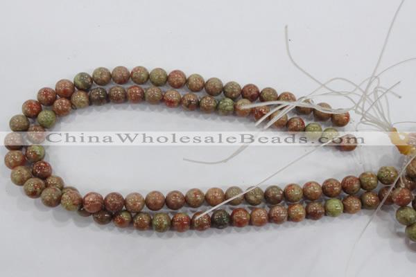 CUG102 15.5 inches 8mm round Chinese unakite beads wholesale