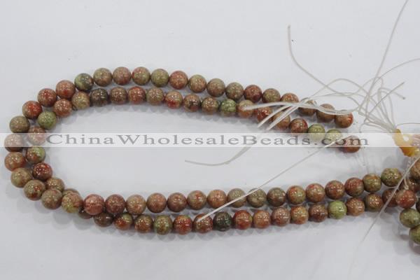 CUG103 15.5 inches 10mm round Chinese unakite beads wholesale