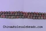CUG183 15.5 inches 10mm round matte unakite gemstone beads