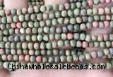 CUG190 15.5 inches 4mm round matte unakite beads wholesale