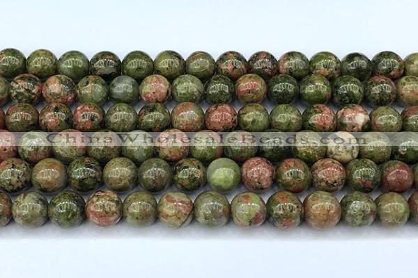 CUG200 15 inches 8mm round unakite beads, 2mm hole