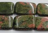 CUG54 16 inches 22*30mm rectangle natural unakite gemstone beads