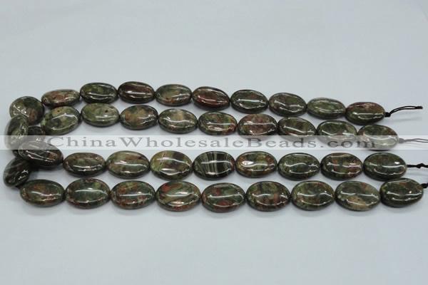 CUJ02 15.5 inches 15*20mm oval autumn jasper gemstone beads