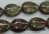 CUJ04 15.5 inches 15*20mm flat teardrop autumn jasper gemstone beads