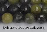CUJ102 15.5 inches 8mm faceted round African green autumn jasper beads