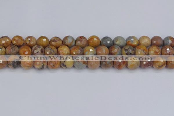 CVJ25 15.5 inches 12mm faceted round venus jasper beads wholesale