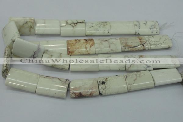 CWB03 15.5 inches 22*32mm rectangle natural white howlite gemstone beads