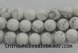 CWB202 15.5 inches 8mm round natural white howlite beads wholesale