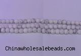 CWB221 15.5 inches 6mm round matte white howlite beads