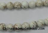 CWB312 15.5 inches 8mm round howlite turquoise beads wholesale