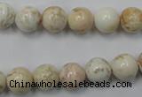 CWB314 15.5 inches 12mm round natural howlite turquoise beads