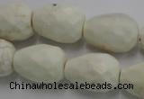 CWB338 15.5 inches 15*22mm faceted teardrop howlite turquoise beads