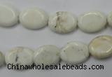 CWB352 15.5 inches 10*14mm oval howlite turquoise beads wholesale