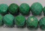 CWB405 15.5 inches 14mm faceted round howlite turquoise beads