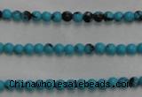 CWB550 15.5 inches 2mm round howlite turquoise beads wholesale