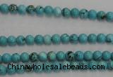 CWB553 15.5 inches 4mm round howlite turquoise beads wholesale