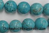 CWB559 15.5 inches 14mm round howlite turquoise beads wholesale