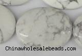 CWB60 15.5 inches 30*40mm oval natural white howlite beads wholesale