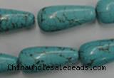 CWB678 15.5 inches 10*28mm teardrop howlite turquoise beads wholesale